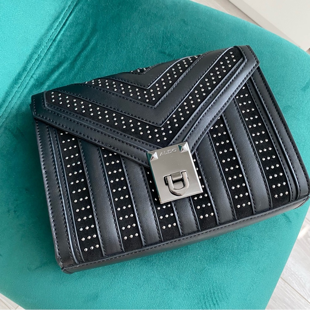 Black Studded Crossbody Bag
